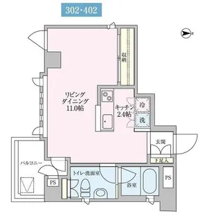 フルール・ド・リス【4階】の間取り