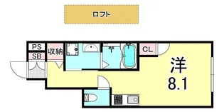 兵庫県神戸市兵庫区熊野町5丁目【アパート】の間取り