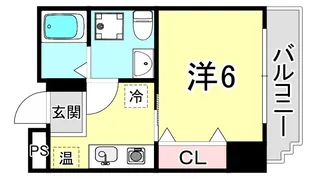 兵庫県神戸市灘区岸地通2丁目【マンション】の間取り