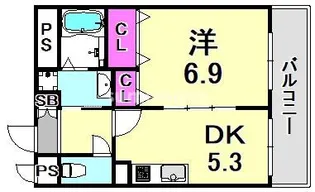 兵庫県尼崎市武庫之荘1丁目【マンション】の間取り