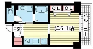 兵庫県神戸市中央区山本通4丁目【マンション】の間取り