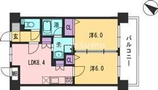 コンダクト福岡東【2階】の間取り