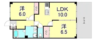 サンハイツ【1階】の間取り