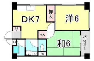 オーティーハイツ広田【4階】の間取り
