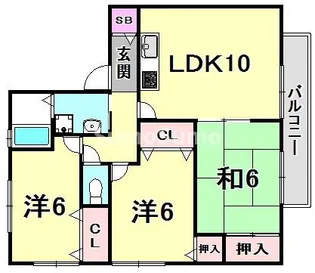 兵庫県西宮市段上町2丁目【アパート】の間取り