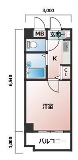 ピュアドームエール大濠【6階】の間取り