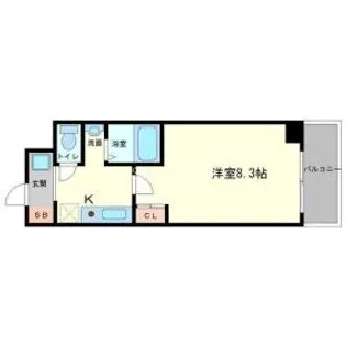 大阪府大阪市西区西本町2丁目【マンション】の間取り