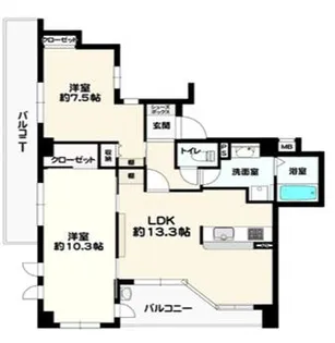 セレッソコート芦屋ガレリア【3階】の間取り