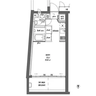 東京都目黒区五本木2丁目【マンション】の間取り