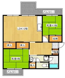 大久保第一住宅6号棟【5階】の間取り