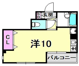 兵庫県西宮市戸田町【マンション】の間取り