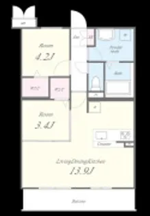 レトワール今川【1階】の間取り