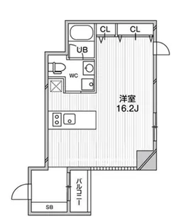 ルクレ堺筋本町レジデンス【14階】の間取り