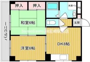 シャンボール塚口【3階】の間取り