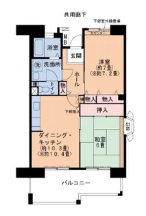 URグリーンヒルズ六甲【13階】の間取り