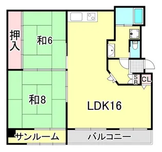 山御影マンションK棟【5階】の間取り