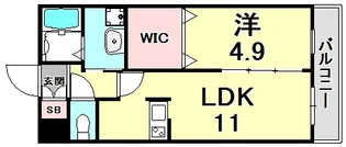 ドルチェヴィータ西宮【1階】の間取り