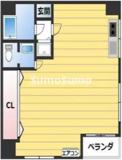 大阪府大阪市浪速区戎本町1丁目【マンション】の間取り