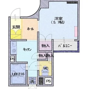 大阪府大阪市中央区谷町6丁目【マンション】の間取り