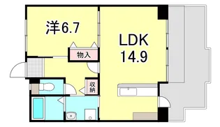 UR浜甲子園さくら街 16号棟【1階】の間取り