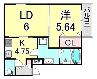 パロス甲子園口【2階】の間取り