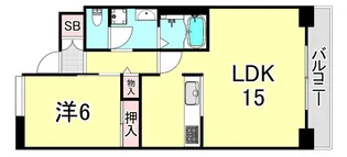 URシティハイツ西宮北口【1階】の間取り