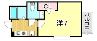 アメニティハイツ須磨寺【2階】の間取り