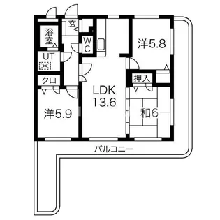 ヴェルデ空港前セントラル【3階】の間取り