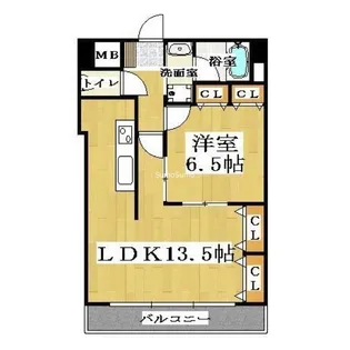 大阪府大阪市浪速区幸町3丁目【マンション】の間取り