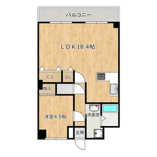 セザール難波西【6階】の間取り