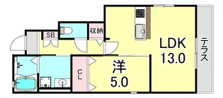ハイム カルフール【1階】の間取り