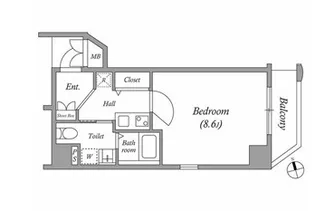大阪府大阪市西区立売堀4丁目【マンション】の間取り