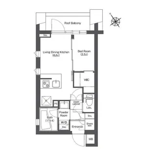 コンフォリア不動前【4階】の間取り