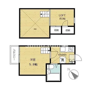 メゾンオンブリック【1階】の間取り