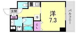 大阪府大阪市浪速区塩草2丁目【マンション】の間取り