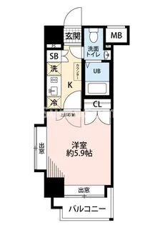 福岡県福岡市中央区地行1丁目【マンション】の間取り