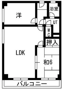 上甲東園マンション【1階】の間取り