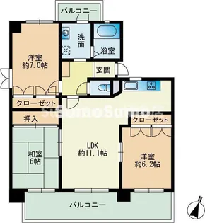 シルエラ南庄【2階】の間取り