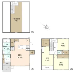 福岡県福岡市南区大楠3丁目【テラスハウス】の間取り