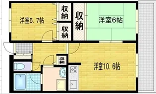 ライオンズシティ難波南【9階】の間取り