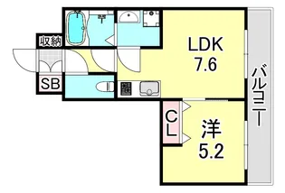 兵庫県神戸市東灘区森南町1丁目【マンション】の間取り