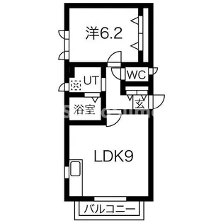 翠ヶ丘フラット【1階】の間取り