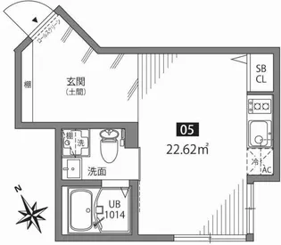 サクラシンマチU【1階】の間取り