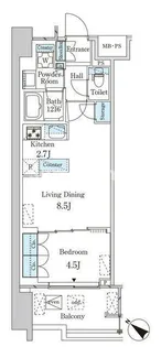 レガシス中目黒【5階】の間取り