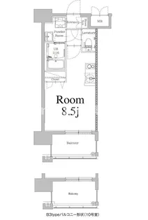 エンクレスト天神LIFE【13階】の間取り