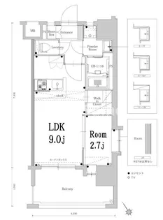 エンクレスト空港通り【5階】の間取り
