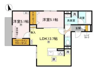グラン アルベロ【1階】の間取り