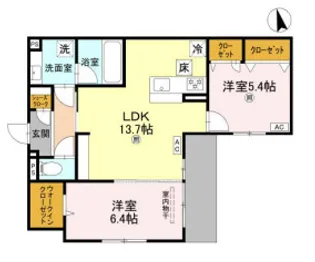 グラン アルベロ【1階】の間取り