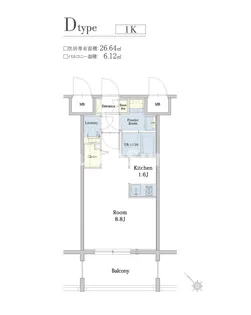 エンクレスト博多駅南SHARE【8階】の間取り
