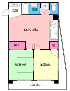 兵庫県神戸市兵庫区下祇園町【マンション】の間取り